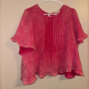 Peach Love California Vibrant Pink Blouse